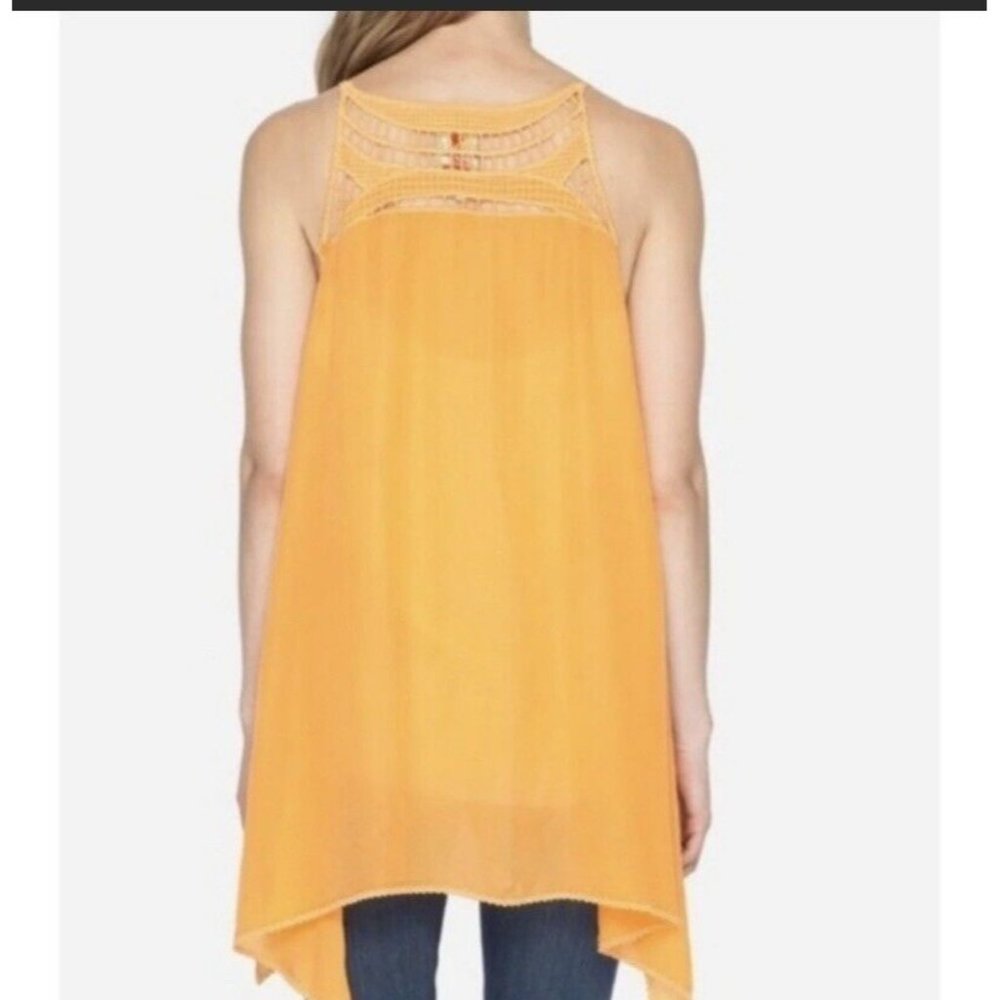 Johnny Was Women's Gigi crochet Tank Tunic Size Small Tangerine NWT - Picture 6 of 9